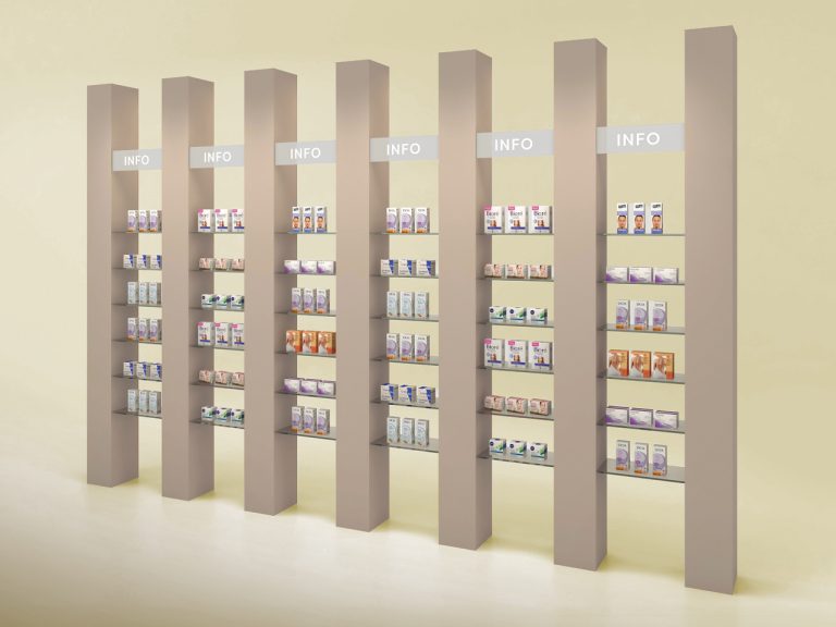 RAL C pharmacy shelf furniture furnishings Sartoretto Verna Pharmacy