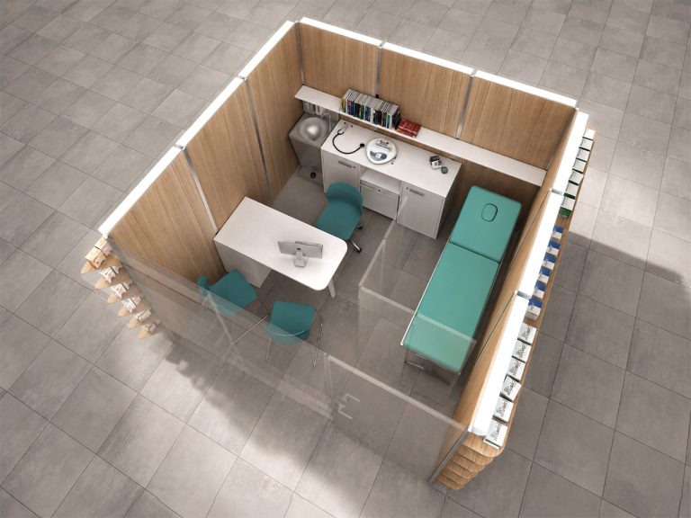 One System room 1 shelving furniture furnishing Sartoretto Verna Pharmacy