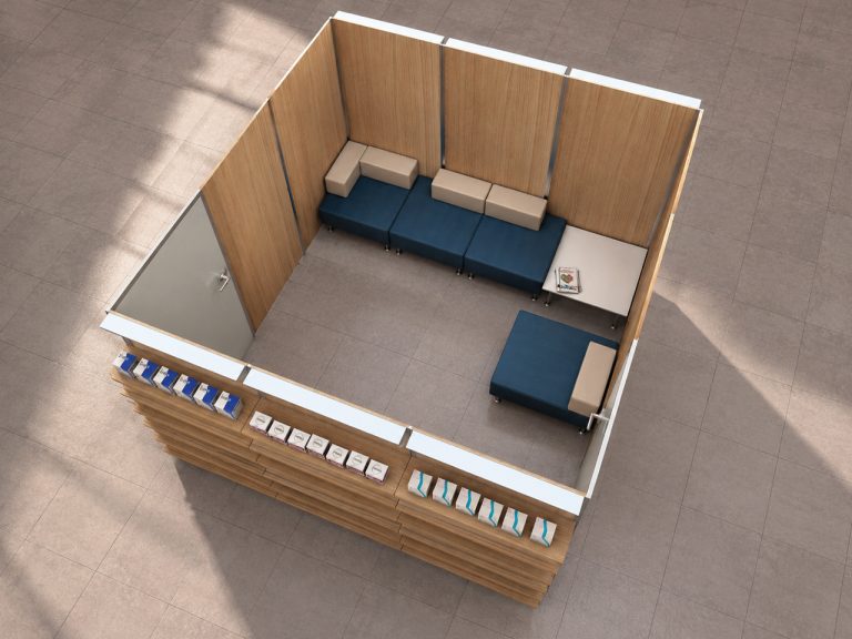 One System room 3 shelving furniture furnishings Sartoretto Verna Pharmacy